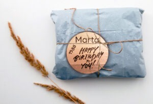 Gravierte Geburtstagskarte