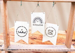 Ranzen-Wimpel für Schulkinder zur Einschulung