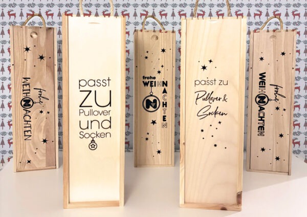 gravierte Vinbox als Werbegeschenk oder witzige Verpackung