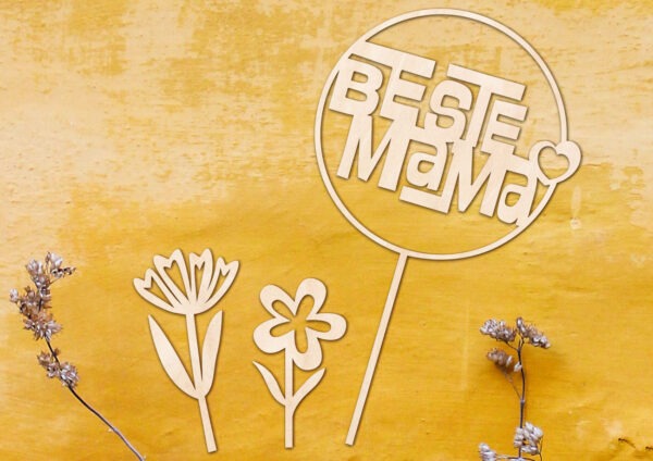 Cake Topper Set für den Muttertag